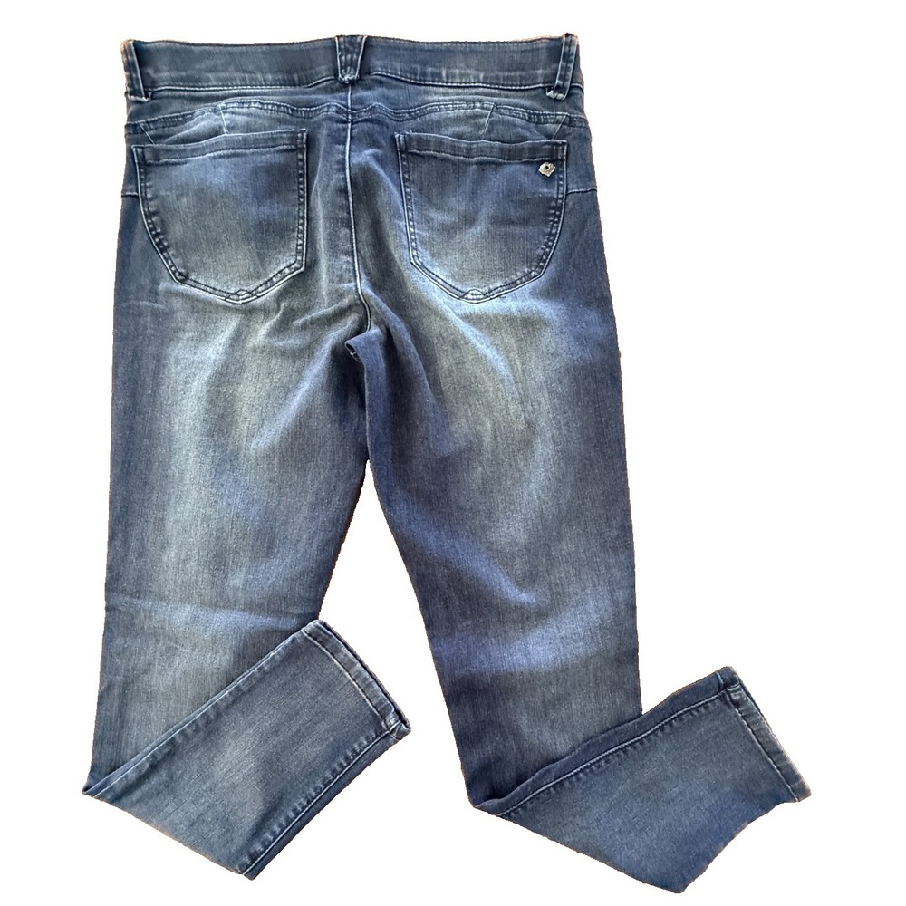 Democracy Absolution Jeans Womens 12 Blue Mid Rise Stretch Distressed Slim - Picture 5 of 9